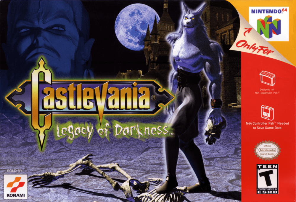 Castlevania Legacy of Darkness box art for Nintendo 64
